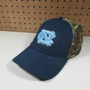 Nike mens UNC North Carolina Tarheels stretch fit drifit camo hat OS